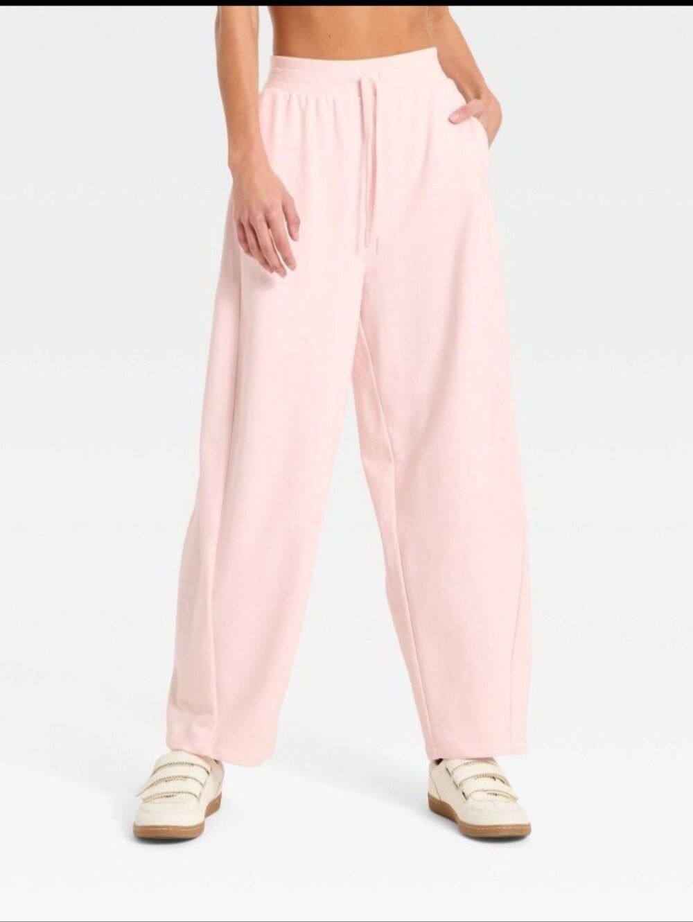 All In Motion Active Comfort French Terry High-Rise Barrel Leg Sweatpants